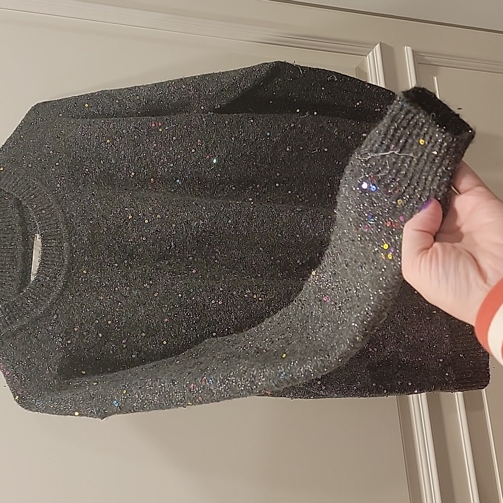 Sparkly sequin sweater LOFT size XS